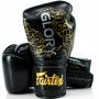 Fairtex BGVG3 "Glory" Боксерские Перчатки Тайский Бокс Липучка Черные с Золотом